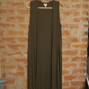Lularoe joy olive green solid vest awesome staple